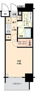 パークリュクス日本橋小網町mono【7階】の間取り