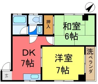 グリーンコーポ2【4階】の間取り