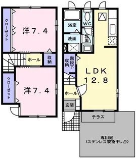 グラン・ド・リオンII番館【1階】の間取り