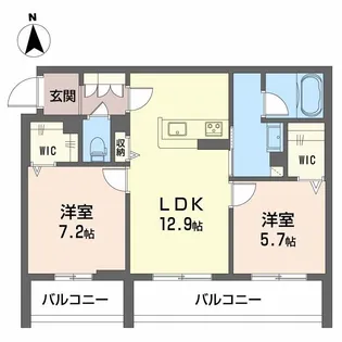 パルクブリーゼII【1階】の間取り