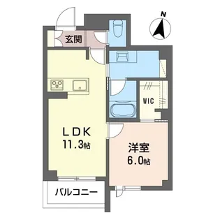 ルミナス・エイル【1階】の間取り