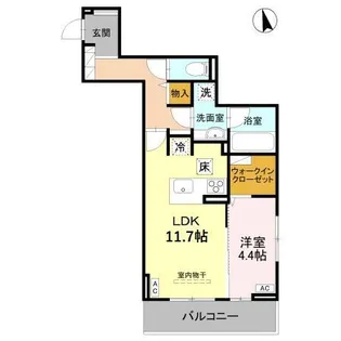 RESIDENCE KAZE 楓【1階】の間取り