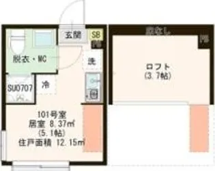 MoonStarTOKIWADAI【1階】の間取り