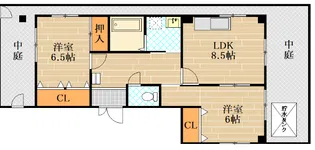メゾンボヌール【1階】の間取り