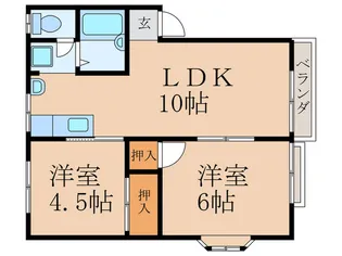 パープルハイツ【2階】の間取り