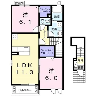 ルナパール【2階】の間取り