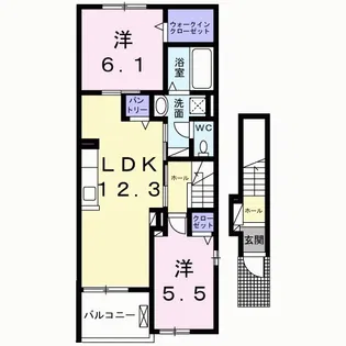 ジオウェスト【2階】の間取り