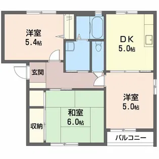 ディアスミヤコA【1階】の間取り