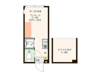 ハーモニーテラス双葉町【2階】の間取り