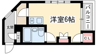 グロースハイツ東三国【2階】の間取り