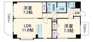 フェリシア一宮【4階】の間取り