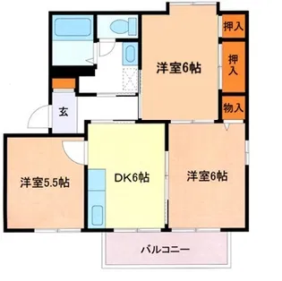 トネハイムB【1階】の間取り