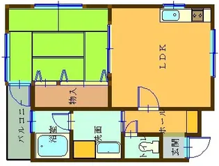 パラダイス東陵【2階】の間取り