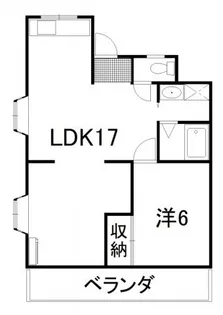 ラジュール 1LDK【1階】の間取り