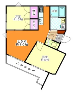 ブルーステージ坂戸【1階】の間取り