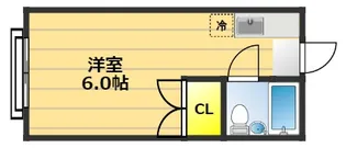 コーポイソザキ【1階】の間取り