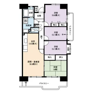 URアーバンラフレ志賀【5階】の間取り