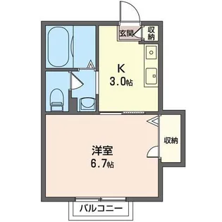 メゾンハナヤ【2階】の間取り