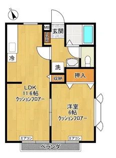 ロイヤルドームNo.3【2階】の間取り