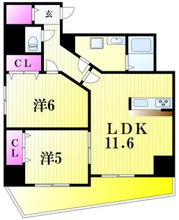 VICTORY HILLS 6.6【7階】の間取り