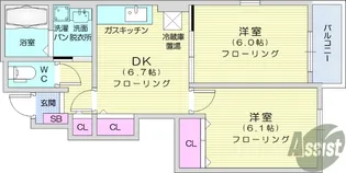 パークプレッソ雅2【1階】の間取り