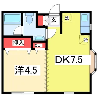 パレスアクアマリン【2階】の間取り