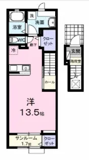 ルミエール・ナミ【2階】の間取り