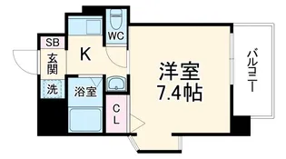 エステムコート京都烏丸IIIジャパニズム【4階】の間取り