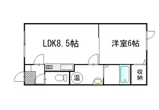 エステートinアース【1階】の間取り