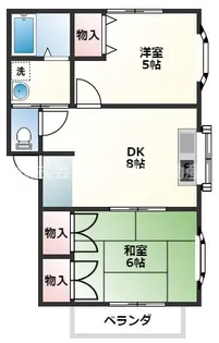 志比田Oハイツ【1階】の間取り