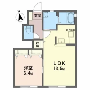 シャーメゾン・スクエアC【1階】の間取り