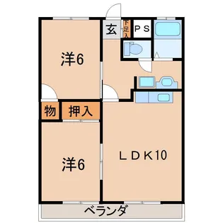 ハイツ・ルミエール【2階】の間取り