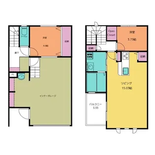 岐阜県瑞穂市穂積【一戸建】の間取り