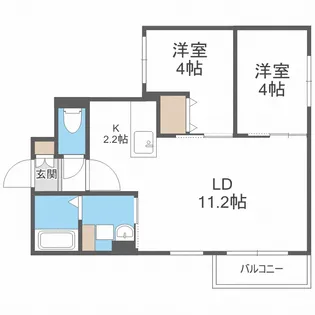 トロワセリーヌ【4階】の間取り