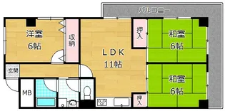 コーポ春日丘【3階】の間取り