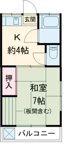 コーポ鈴木【1階】の間取り