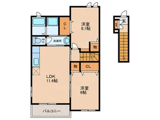 サンハイツII【2階】の間取り
