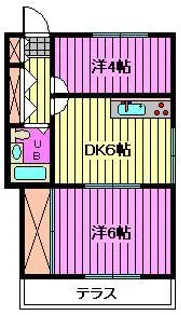 フジヤハイツ【1階】の間取り