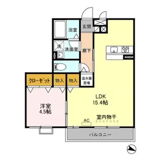 新潟県新潟市西区山田【アパート】の間取り