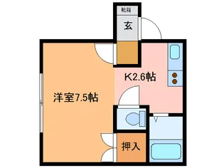 1Kの間取り画像