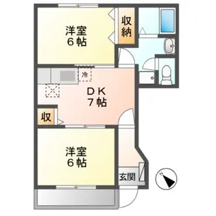 岐阜県可児市川合北2【アパート】の間取り