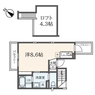プレステリア上平間【4階】の間取り