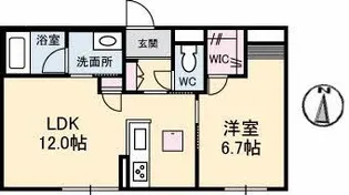 グレースヴィラ西崎【1階】の間取り