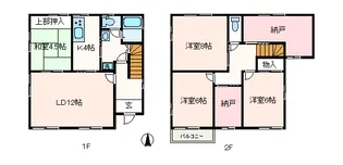 東京都世田谷区代田2【一戸建】の間取り