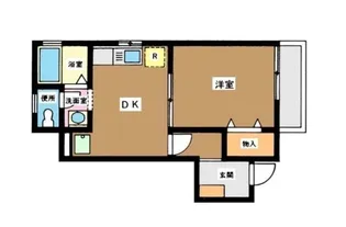 富美ハイツ【1階】の間取り