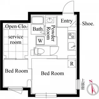 東京都世田谷区下馬2【マンション】の間取り