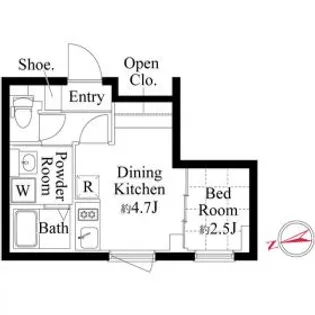 エクサム三軒茶屋IV【1階】の間取り