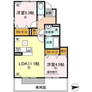 香川県善通寺市原田町【アパート】の間取り