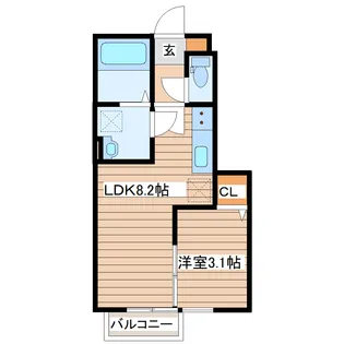 ファインヒルズII【1階】の間取り