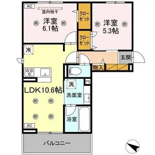 コニフェールIII【3階】の間取り